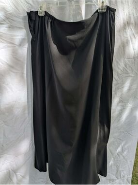 Classic Black 100% Pure Silk Skirt